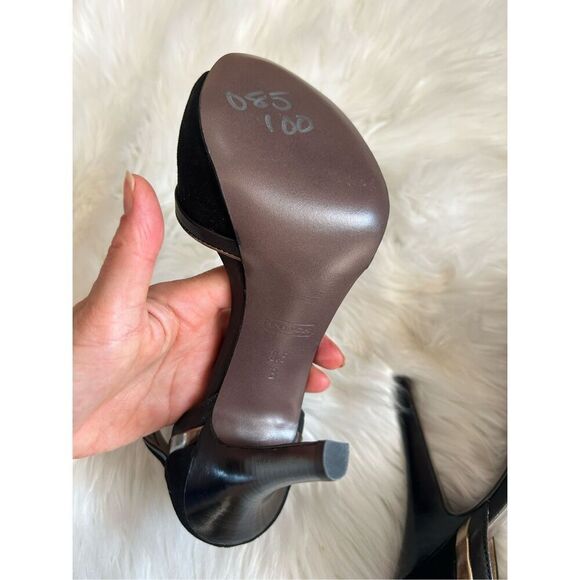 COACH Andrea Open-Toe Heel high heel black sexy heels size 8.5 - Picture 4 of 7